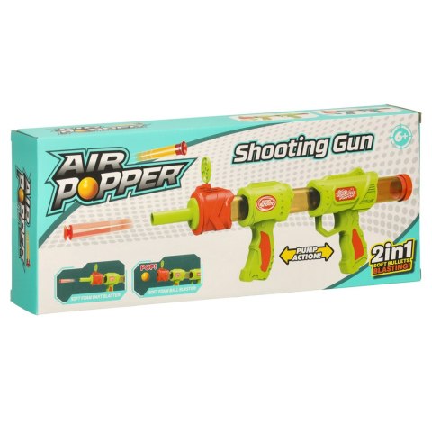Pistolet karabin na kulki naboje 2w1 zielony Pistolet karabin na kulki naboje 2w1 zielony