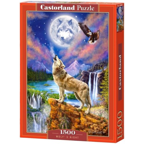 Puzzle układanka 1500 elementów Wilcza noc 68 x 47 cm CASTORLAND Puzzle układanka 1500 elementów Wilcza noc 68 x 47 cm CASTORLAND