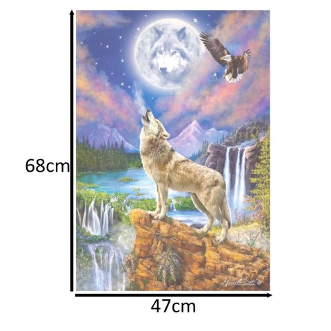 Puzzle układanka 1500 elementów Wilcza noc 68 x 47 cm CASTORLAND Puzzle układanka 1500 elementów Wilcza noc 68 x 47 cm CASTORLAND