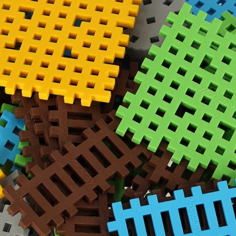 Klocki konstrukcyjne polskie mini wafle farmer blister 185 elementów MARIOINEX Klocki konstrukcyjne polskie mini wafle farmer blister 185 elementów MARIOINEX