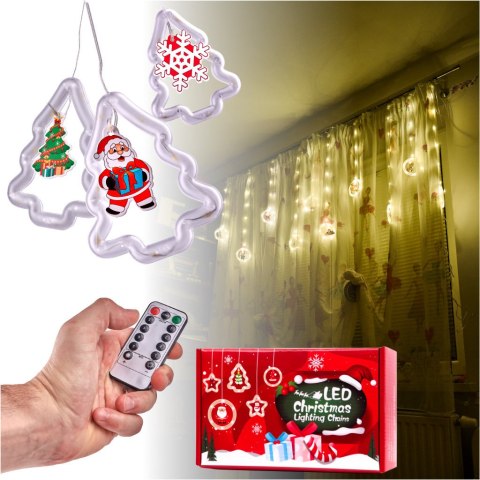 Kurtyna LED na okno choinka 3 m 125 LED Kurtyna LED na okno choinka 3 m 125 LED