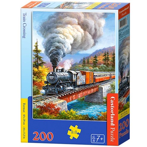 Puzzle układanka 200 elementów Pociąg 7+ CASTORLAND Puzzle układanka 200 elementów Pociąg 7+ CASTORLAND