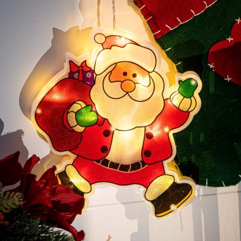 Lampki LED wisząca ozdoba dekoracja świąteczna mikołaj z prezentami Lampki LED wisząca ozdoba dekoracja świąteczna mikołaj z prezentami