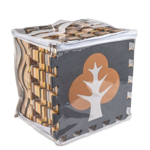 Mata edukacyjna piankowa puzzle kojec brązowa 143 x 143 cm 36 elementów Mata edukacyjna piankowa puzzle kojec brązowa 143 x 143 cm 36 elementów