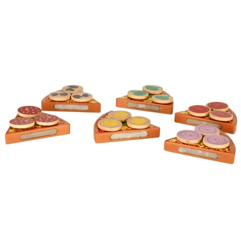 Pizza drewniany zestaw do zabawy z akcesoriami 20cm Pizza drewniany zestaw do zabawy z akcesoriami 20cm