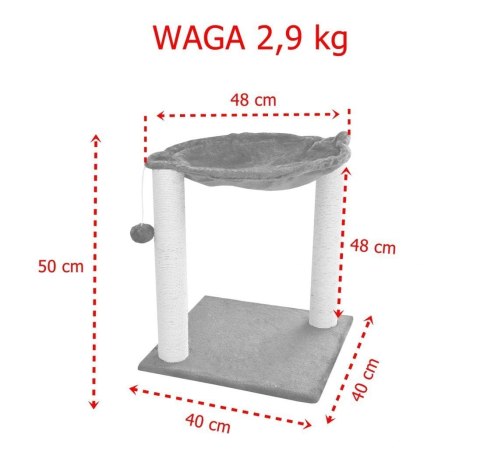 HAMAK STOJĄCY DRAPAK LEGOWISKO DLA KOTA JASNO-SIWY HAMAK STOJĄCY DRAPAK LEGOWISKO DLA KOTA JASNO-SIWY