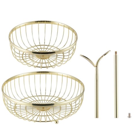 KOSZYK PIĘTROWY PATERA NA OWOCE 2 POZIOMY E-8183 GOLD KOSZYK PIĘTROWY PATERA NA OWOCE 2 POZIOMY E-8183 GOLD
