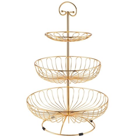 KOSZYK PIĘTROWY PATERA NA OWOCE 3 POZIOMY E-8182 GOLD KOSZYK PIĘTROWY PATERA NA OWOCE 3 POZIOMY E-8182 GOLD