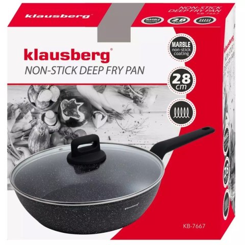 PATELNIA MARMURKOWA Z POKRYWĄ KLAUSBERG 28cm KB-7667 PATELNIA MARMURKOWA Z POKRYWĄ KLAUSBERG 28cm KB-7667