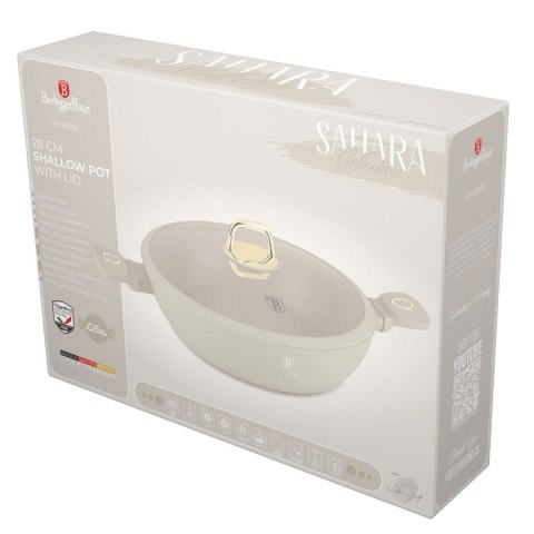 PŁASKI GARNEK TYTANOWY Z POKRYWĄ 28cm BERLINGER HAUS BH-8068 SAHARA PŁASKI GARNEK TYTANOWY Z POKRYWĄ 28cm BERLINGER HAUS BH-8068 SAHARA