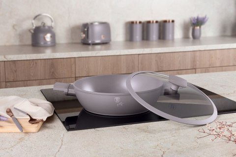 PŁASKI GARNEK TYTANOWY Z POKRYWĄ 28cm BERLINGER HAUS BH-8098 TAUPE PŁASKI GARNEK TYTANOWY Z POKRYWĄ 28cm BERLINGER HAUS BH-8098 TAUPE