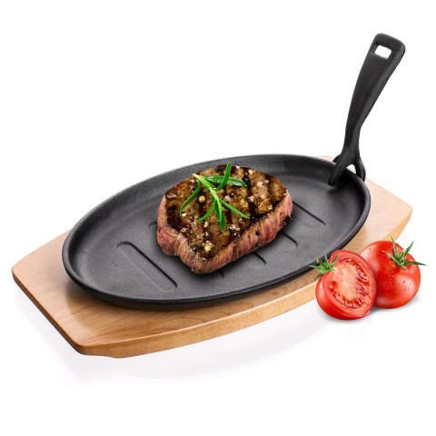 PÓŁMISEK PATELNIA ŻELIWNA GRILLOWA Z DESKĄ BANQUET GRADA PÓŁMISEK PATELNIA ŻELIWNA GRILLOWA Z DESKĄ BANQUET GRADA