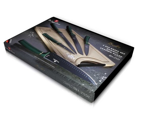 ZESTAW 5 NOŻY KUCHENNYCH Z DESKĄ BERLINGER HAUS BH-2551 EMERALD ZESTAW 5 NOŻY KUCHENNYCH Z DESKĄ BERLINGER HAUS BH-2551 EMERALD