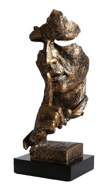 RETRO FIGURKA DEKORACYJNA CISZA - MILCZENIE JEST ZŁOTEM 28,5cm RETRO FIGURKA DEKORACYJNA CISZA - MILCZENIE JEST ZŁOTEM 28,5cm