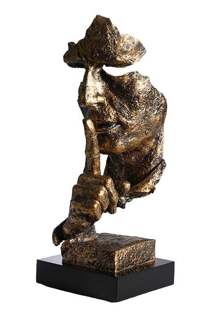 RETRO FIGURKA DEKORACYJNA CISZA - MILCZENIE JEST ZŁOTEM 28,5cm RETRO FIGURKA DEKORACYJNA CISZA - MILCZENIE JEST ZŁOTEM 28,5cm