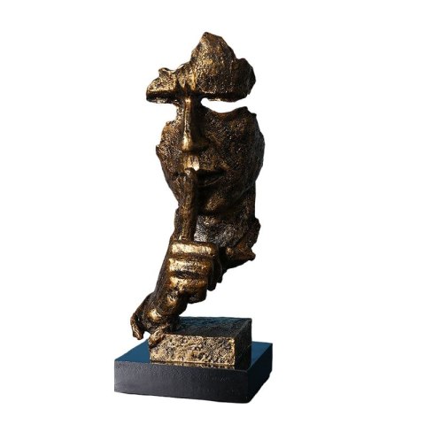 RETRO FIGURKA DEKORACYJNA CISZA - MILCZENIE JEST ZŁOTEM 28,5cm RETRO FIGURKA DEKORACYJNA CISZA - MILCZENIE JEST ZŁOTEM 28,5cm