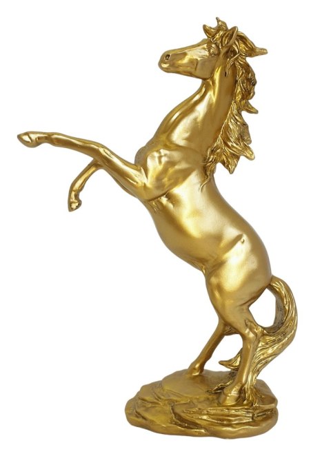 MAJESTATYCZNY ZŁOTY KOŃ STATUETKA FIGURKA DEKORACYJNA 29,5 cm NA PREZENT MAJESTATYCZNY ZŁOTY KOŃ STATUETKA FIGURKA DEKORACYJNA 29,5 cm NA PREZENT