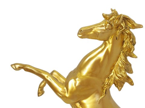 MAJESTATYCZNY ZŁOTY KOŃ STATUETKA FIGURKA DEKORACYJNA 29,5 cm NA PREZENT MAJESTATYCZNY ZŁOTY KOŃ STATUETKA FIGURKA DEKORACYJNA 29,5 cm NA PREZENT