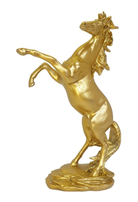 MAJESTATYCZNY ZŁOTY KOŃ STATUETKA FIGURKA DEKORACYJNA 29,5 cm NA PREZENT MAJESTATYCZNY ZŁOTY KOŃ STATUETKA FIGURKA DEKORACYJNA 29,5 cm NA PREZENT