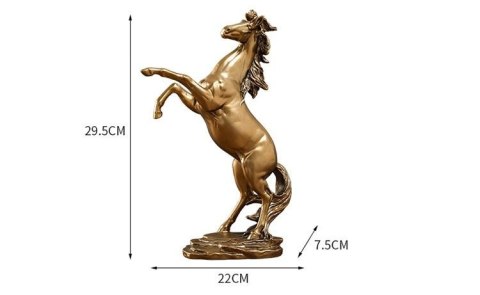 MAJESTATYCZNY ZŁOTY KOŃ STATUETKA FIGURKA DEKORACYJNA 29,5 cm NA PREZENT MAJESTATYCZNY ZŁOTY KOŃ STATUETKA FIGURKA DEKORACYJNA 29,5 cm NA PREZENT